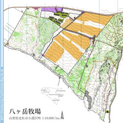 八ヶ岳牧場の地図